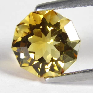3.47Cts Stunning Natural Citrine 9.7mm Round Fancy Custom Cut Loose Gemstone-VDO - Picture 1 of 3