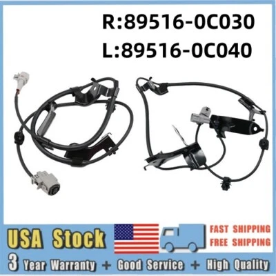 Cable sensor de control ABS delantero L&R 2 piezas para Toyota Tundra Sequoia 89516-0C040 Foto 1 de 4