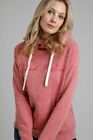 RRP £60, NEW WEIRD FISH Althea Eco Snow Marl Pop Over Hoodie, Chilli Red