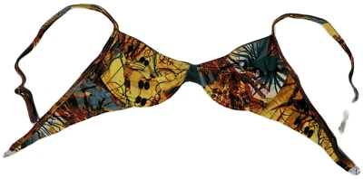 EVA Bademode Damen Bikini Bügel Oberteil gelb-braun-grün Cup (A-B) Gr. 36 - 40 - Bild 1 von 4