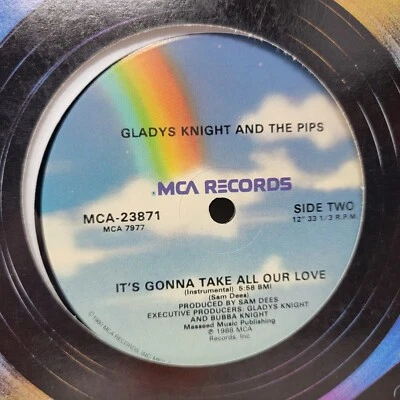 Gladys Knight It's Gonna Take All Our M- 12" Vinyl Record Single + Free Sleeve Foto 1 de 4