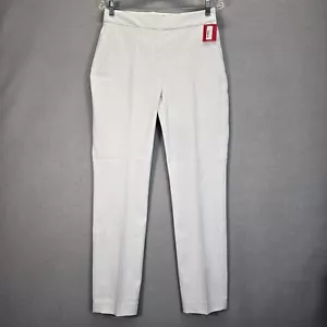 NWT Spanx Sz M Tall On-The-Go Slim Straight Pant Classic White - Picture 1 of 14