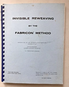 Invisible Reweaving by the FABRICON Method 1964 PB Manual - Picture 1 of 7