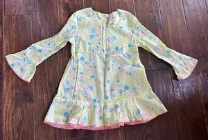 Girls Sz 6 Janie & Jack Swim Beach Pool Cover-Up Cotton Lightweight Floral Dress - Picture 1 of 6