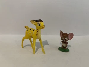 Marx Toys 1960s Vintage Disneykins Bambi & Jerry Mouse Figure Bundle VGC - Picture 1 of 4