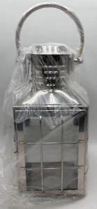 Pottery Barn Maritime Stainless Steel Outdoor Lantern Candleholder Silver ~ 17.5 - Picture 1 of 3