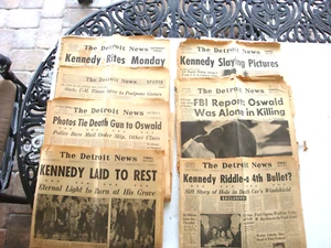 B Lot 8 23.11. bis 17.12.1963 John F. Kennedy Oswald JFK Attentat Zeitung - Bild 1 von 12