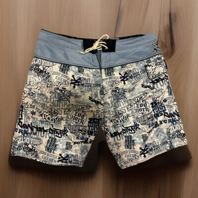 ZOO YORK Mens Sz 40 Board-shorts Swim Trunks All Over Graffiti Design Foto 1 de 4