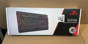 Red Dragon Shiva Wired Gaming Keyboard Model K512RGB-1 Back Lit New Sealed Box - Picture 1 of 5