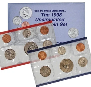 1998 United States Mint Uncirculated Coin P & D Set OGP Free Shipping! - Picture 1 of 1