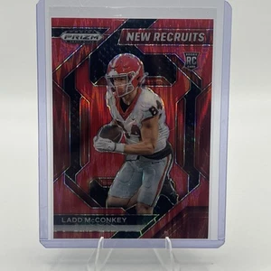 Ladd McConkey Red Shimmer Nuevos Reclutas RC/49 2024 Panini Prizim Selecciones de Draft - Imagen 1 de 6