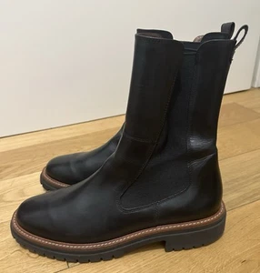 Stivali da donna Paul Green stivaletti Chelsea taglia 40 UK 6,4 neri in pelle top AAA - Foto 1 di 8