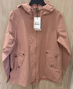 NWTs Barbour Women’s Budle Rain Jacket. Soft Coral. Sz. 10 US - Picture 1 of 10
