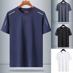 Men's Quick Dry Thin Sporty T Shirt for Fitness Casual Wear Short Sleeve - Picture 1 of 20