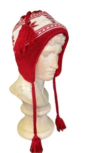 NCAA University of Nebraska Cornhuskers '47 Woolly Hat Beanie with Tassels OSFA - Picture 1 of 4
