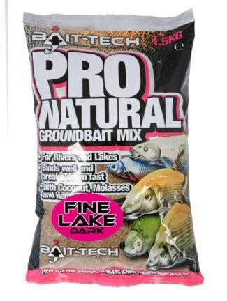 Bait-Tech Pro Natural Fine Lake Dark Groundbait 1,5 kg / Angelgrundköder - Bild 1 von 1