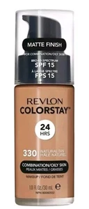 Revlon ColorStay 24Hr 330 Natural Tan Makeup Foundation Beauty SPF 15 Sunscreen - Picture 1 of 1