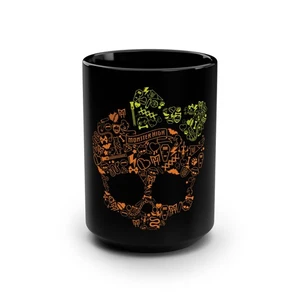 Monster Ghouls High Skull Black Mug - 15oz Coffee Cup for Fans, Halloween Mug - Picture 1 of 10