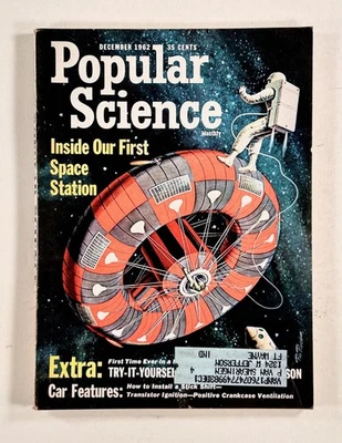 1962 Dec POPULAR SCIENCE First Space Station "TEACHING MACHINES" Venus Probe - Image 1 of 4
