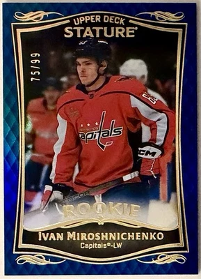 Ivan Miroshnichenko 2023-24 Upper Deck Stature Rookie #33 Blue /99 (RC) - Image 1 of 2