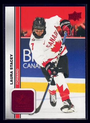 2023 Upper Deck Team Canada Juniors Women's #52 Laura Stacey Red Foil - Image 1 of 2
