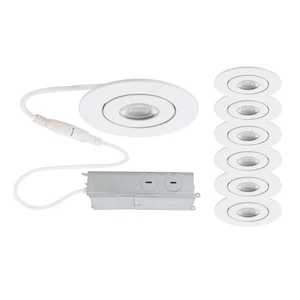 , Lotos 2in LED Round Adjustable Recessed Kit 3000K in White (Pack of 6) - Picture 1 of 2