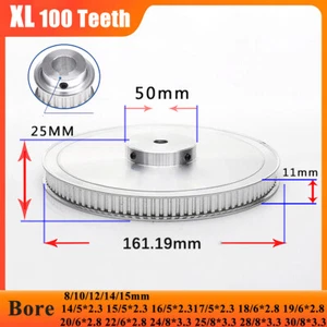 XL 100T polea de correa de distribución diámetro de rueda síncrono 8-30 mm para correa de 10 mm de ancho - Imagen 1 de 26