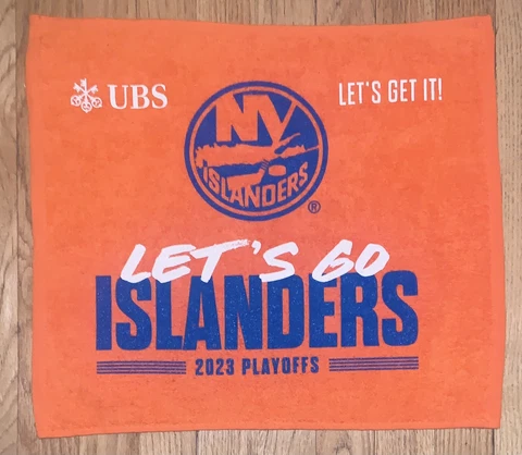 New York Islanders 2023 Playoffs Towel Game 1 First UBS Playoff Game 4/21/23 Cover
