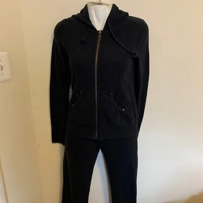 Mujer Joie Traje de Pista Pantalones y Sudadera con Capucha Chaqueta Color Negro Talla Pequeña Foto 1 de 4