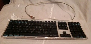 Vintage Apple M7803 Pro USB Wired Keyboard Clear Black - Picture 1 of 4