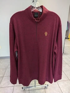 NWT MEN'S DUNNING GOLF 1/4 ZIP PULLOVER, SIZE: XL, COLOR: POPPY (M10) - Picture 1 of 3