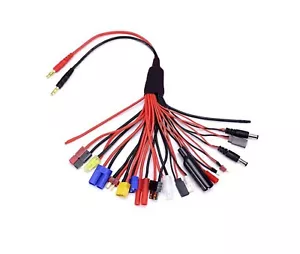 Multi Balance Charging 19in1 Cable Plug Adapter line For IMAX B6 B6AC Rc Charger - Picture 1 of 6