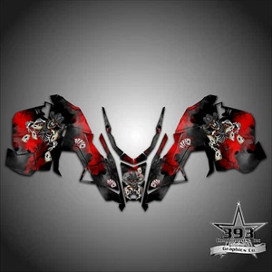 2015-2019 POLARIS AXYS Decal Sticker Wrap Graphics Outlaw Red - Picture 1 of 1