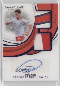 2018 Panini Immaculate Sapphire /25 Grzegorz Krychowiak #DA-GKR Dual Patch Auto