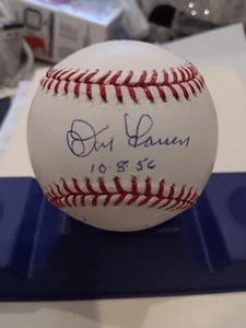Don Larson, Johnny Podres & Dusty Rhodes (1954, 55,56 WS MVPs) Signed Baseball - Picture 1 of 5