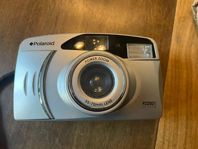 Polaroid PZ2001 Power Zoom 35-70mm Lens Point & Shoot Film Camera Blue - Image 1 of 3