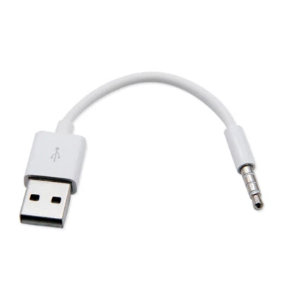 3.5mm Jack to USB2.0 Charger Adapter Charging Cable for iPod Shuffle 3rd 4 5 6 7 - Image 1 of 4