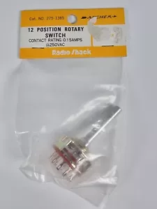 Archer Radio Shack 12 Positionen Drehschalter Audio 0,15A 250VAC 275-1385 Vintage - Bild 1 von 7