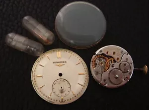 Antique Old Vintage Watchmaker's Estate Lot Longines 22L Movement and Dial - Picture 1 of 5