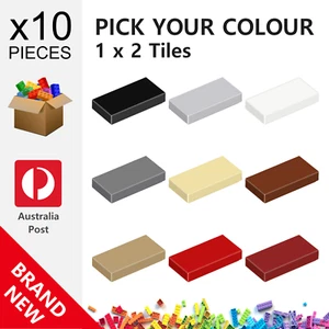 10x Genuine LEGO™ - 1 x 2 Tiles - 3069 3069b 30070 35386 37293 54285 88630 New - Picture 1 of 52