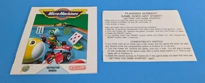 Instructions Manual Booklet & Card Micro Machines Gold Cart Nintendo NES Nr-Mint - Picture 1 of 4