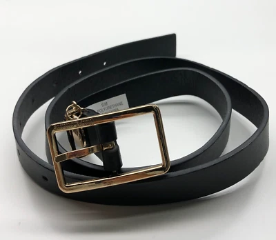 Cinturón de moda Juicy Couture negro para mujer talla S/M 32 hebilla dorada imitación cuero 7/8 Foto 1 de 4