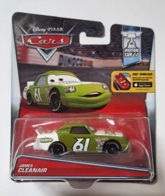 CARS Disney pixar JAMES CLEANAIR 2016 VITOLINE nr. 61 piston mattel 1/55 maclama - Immagine 1 di 4