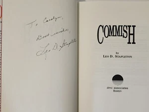 FIRMADO COMMISH - LEO STAPLETON COMISIONADO DE BOMBEROS DE BOSTON - LIBRO DE BOMBEROS - Imagen 1 de 11