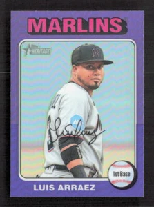 2024 Topps Heritage Hot Box refractor cromo púrpura #341b Luis Arraez - Imagen 1 de 2