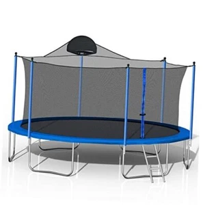 Trampoline for Kids and Adults - 14FT Trampoline with Basketball Hoop, Safety - Picture 1 of 7