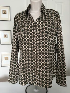 ARCHITECT wunderschöne Button-Down-Bluse mit Foulard-Druck Petite Medium neu ohne Etikett - Bild 1 von 9