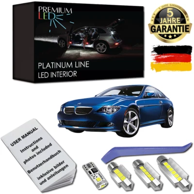 BMW E63 E64 LED Iluminación Interior Premium Set Blanco 11 SMD Canbus Foto 1 de 4