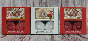 Yankee Candle Scented Tea Light 2-Candy Cane Lane 1-North Pole New in Box - Picture 1 of 7