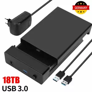 USB 3.0 Externe Festplattengehäuse für SATA3 2,5 & 3,5 Zoll HD SSD HDD-Gehäuse - Bild 1 von 17